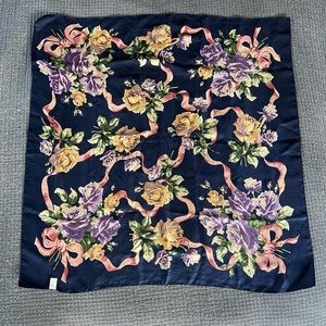 Gorgeous ECHO 100% silk floral scarf made in Japan 34”